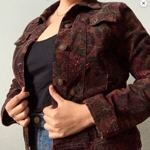 Vintage Corduroy Paisley Jacket by Chadwick’s of Boston Sz M